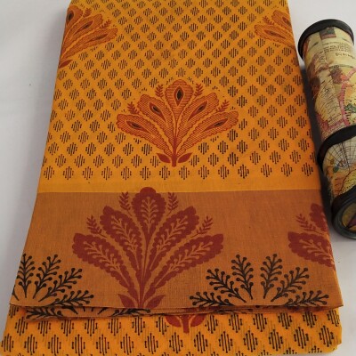 Printed Silk Cotton Saree - with Blouse - PSC015