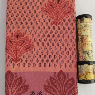 Printed Silk Cotton Saree - with Blouse - PSC016