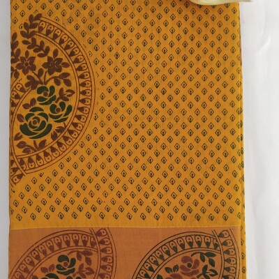 Printed Silk Cotton Saree - with Blouse - PSC028