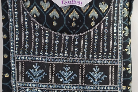 Printed Kurti set for Girls - KS001 Blue Color M size