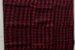Wine & Crimson Red Hand-Block Batik Cotton Saree -SCS00371 Thumbnail Image 2